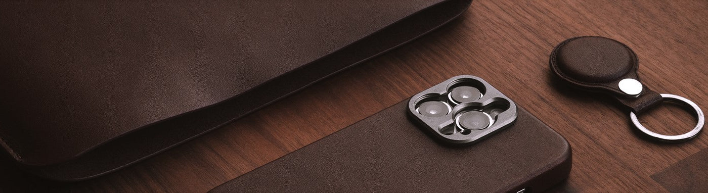 Best Leather Accessories for Apple including leather Apple watch band, leather MacBook 14 inch and 16 inch case, leather iPhone case, AirPods Pro and AirPods 3 Case and AirTag Keychain.