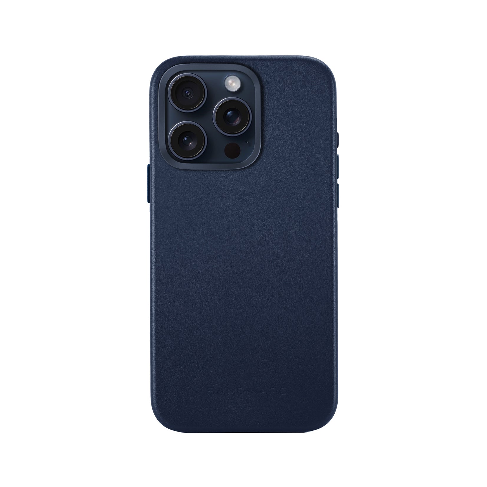 iPhone 16 Pro Minimal Leather Case | Navy (works with MagSafe) - SANDMARC iPhone 16 Pro Minimal Leather Case | Navy (works with MagSafe) - SANDMARC