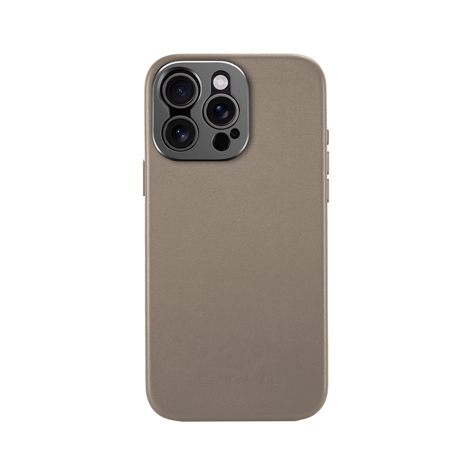 iPhone 15 Pro Leather Case  Sand (works with MagSafe) - SANDMARC