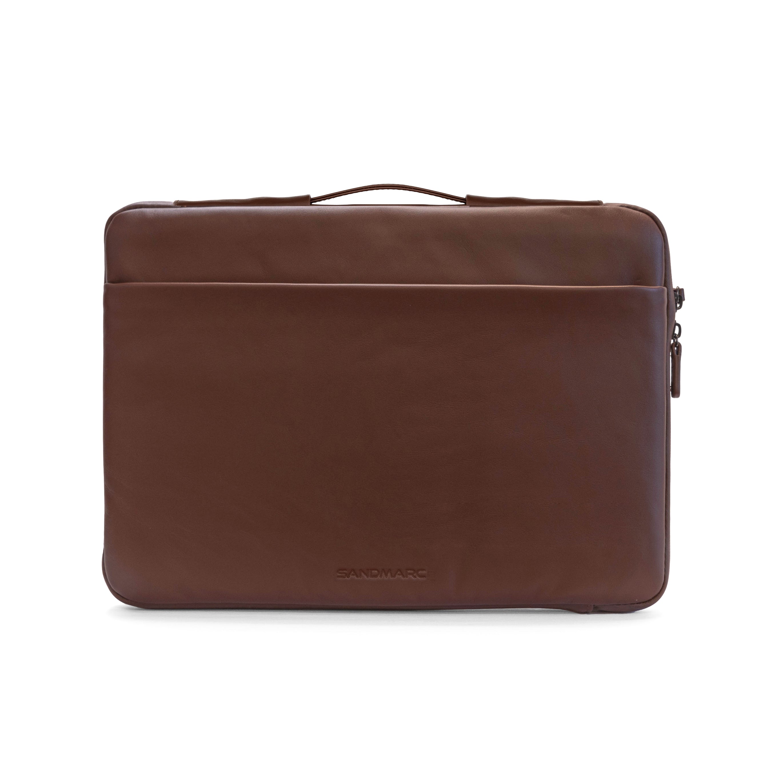 MacBook 16 & 15 inch Leather Carrying Case - SANDMARC Brown