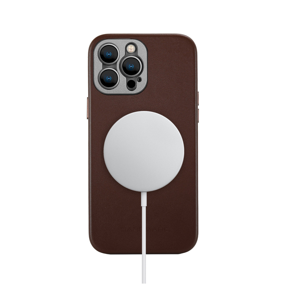 iPhone 13 Pro Leather Case - Brown - MagSafe Compatible - SANDMARC
