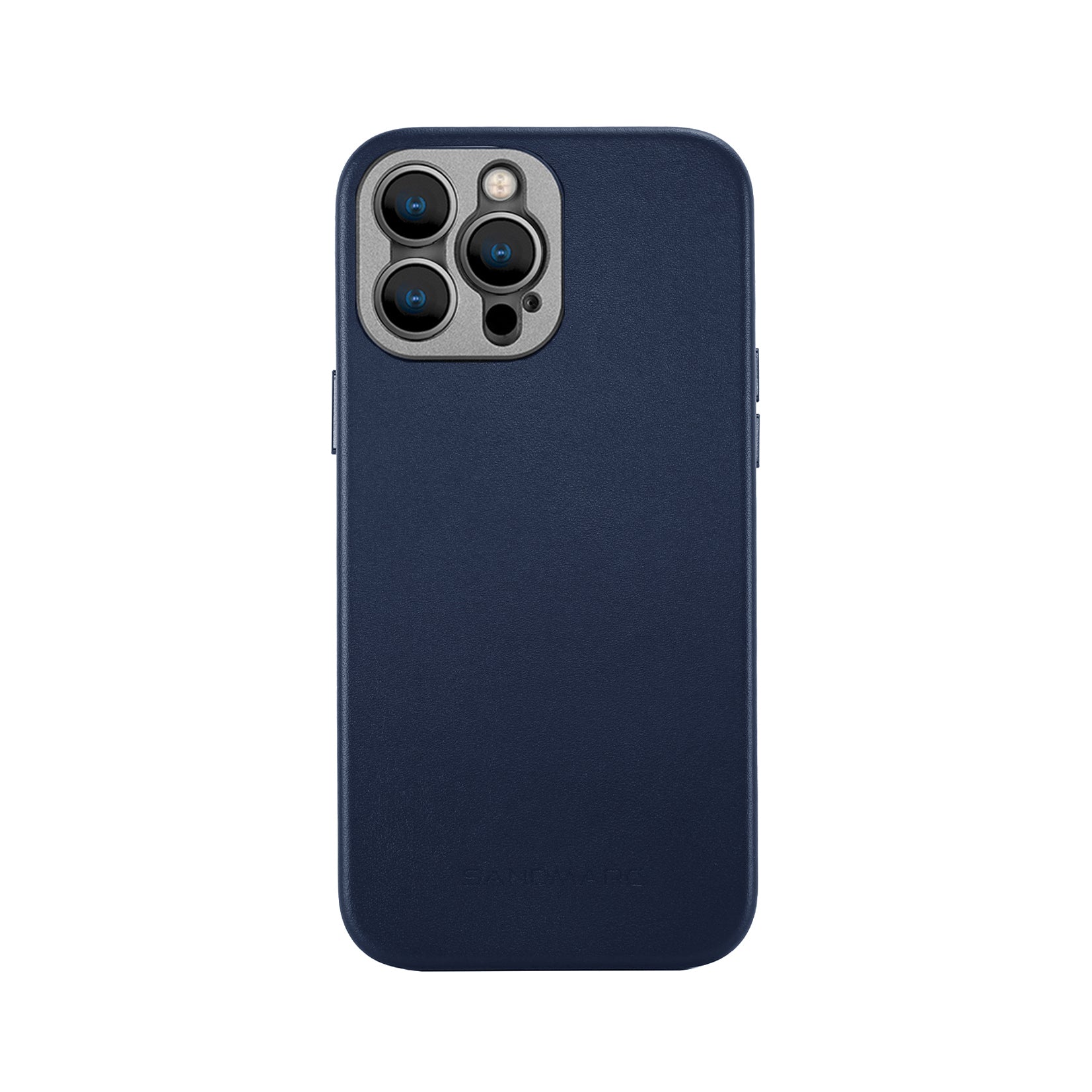 iPhone 14 Pro Leather Case | Navy (Works with MagSafe) - SANDMARC