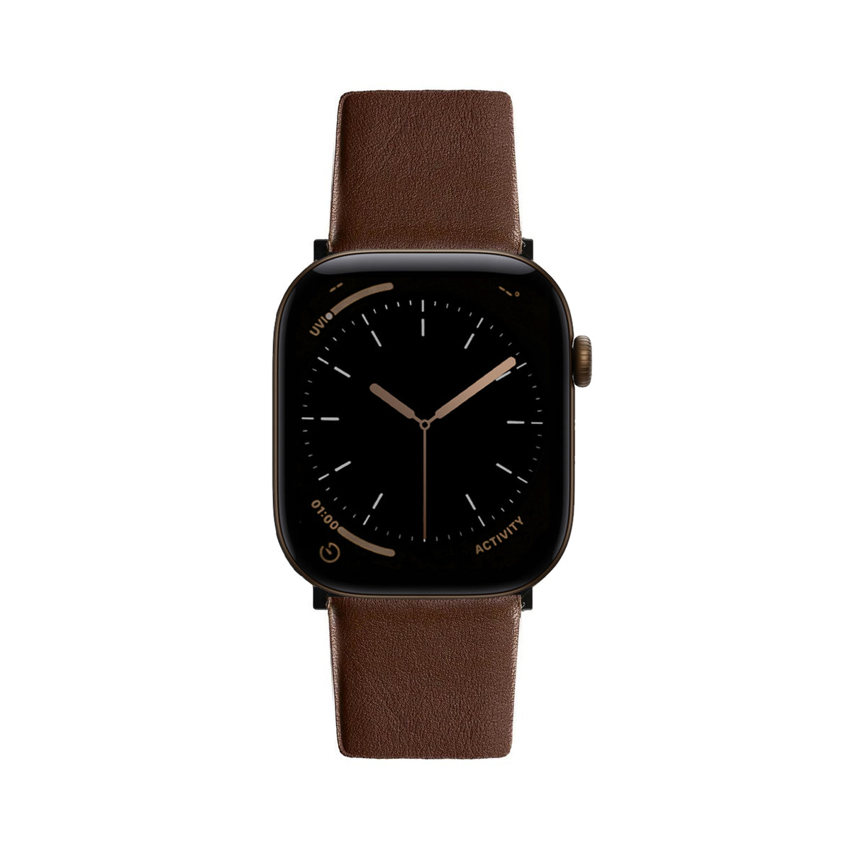 Apple Watch Series 12Leather Band Dark Bronze #color_brown