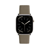 Apple Watch Series 12 Leather Band -Ceramic Pearl White #color_sand