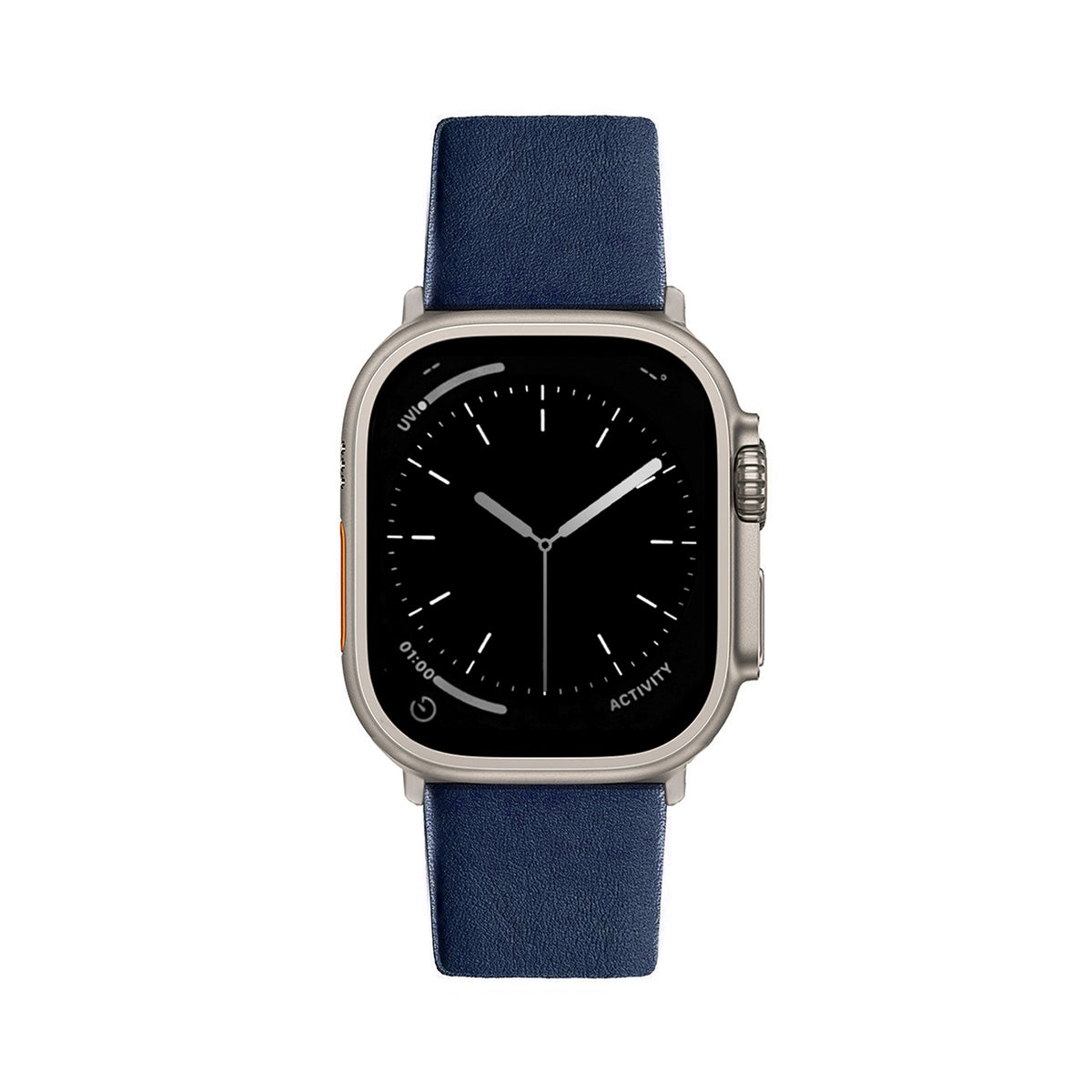 Apple Watch Ultra Leather Band Blue #color_navy