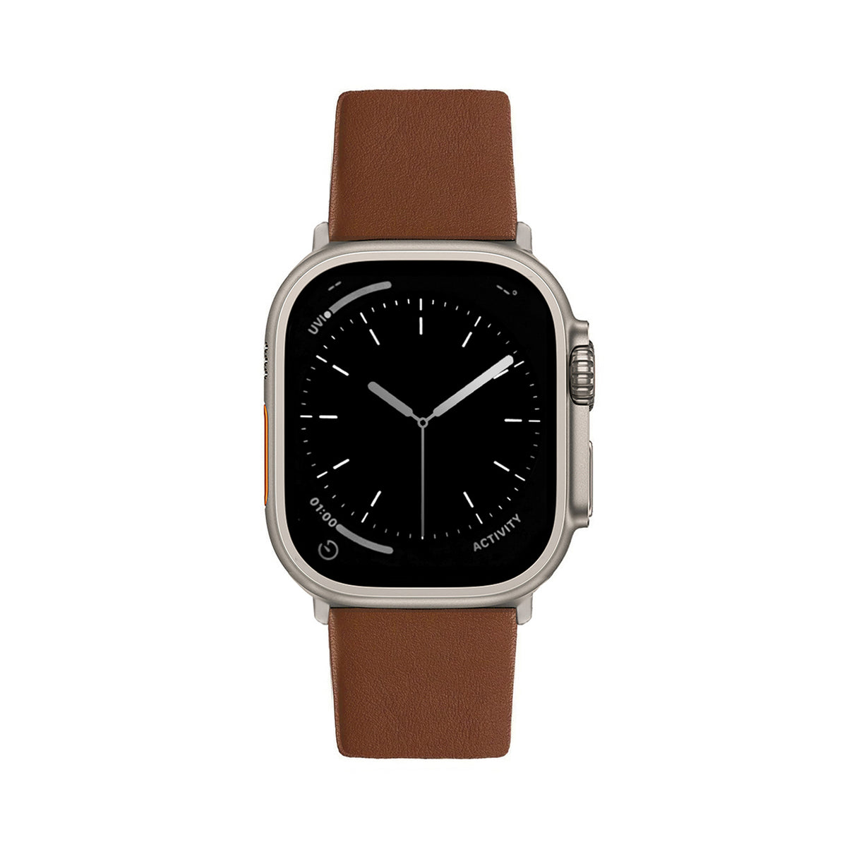 Apple Watch Ultra Leather Band Orange #color_tan