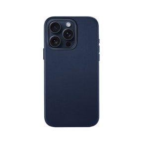 iPhone 15 Pro Minimal Leather Case | Navy (works with MagSafe) - SANDMARC