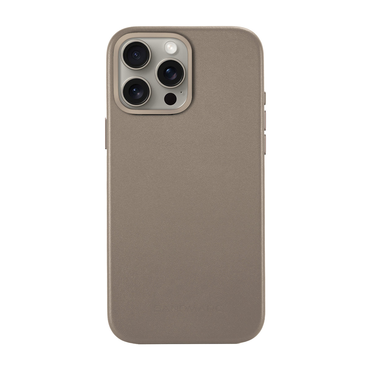 iPhone 15 Pro Max Minimal Leather Case | Sand (works with MagSafe) - SANDMARCED