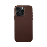 iPhone 16 Pro Minimal Leather Case | Brown (works with MagSafe) - SANDMARC 