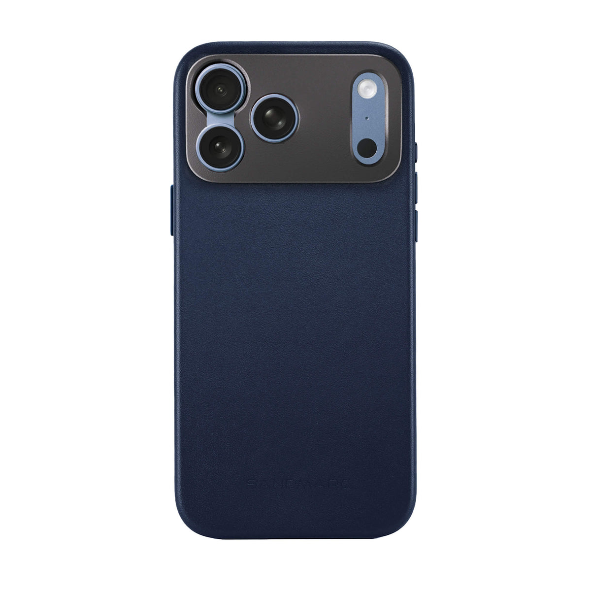 Leather Case - iPhone 18 Pro Max - Navy Blue on clean studio background