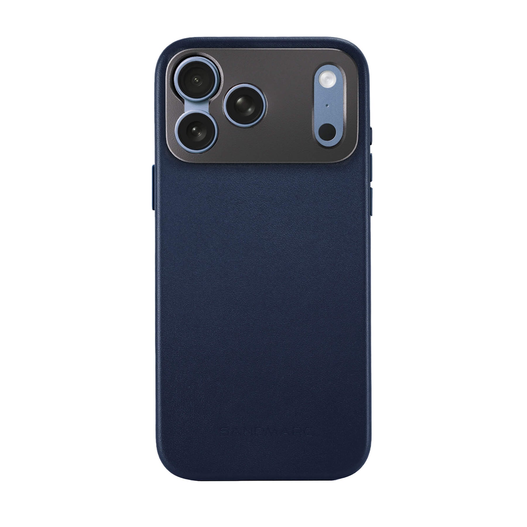 Leather Case - iPhone 18 Pro Max - Navy Blue on clean studio background