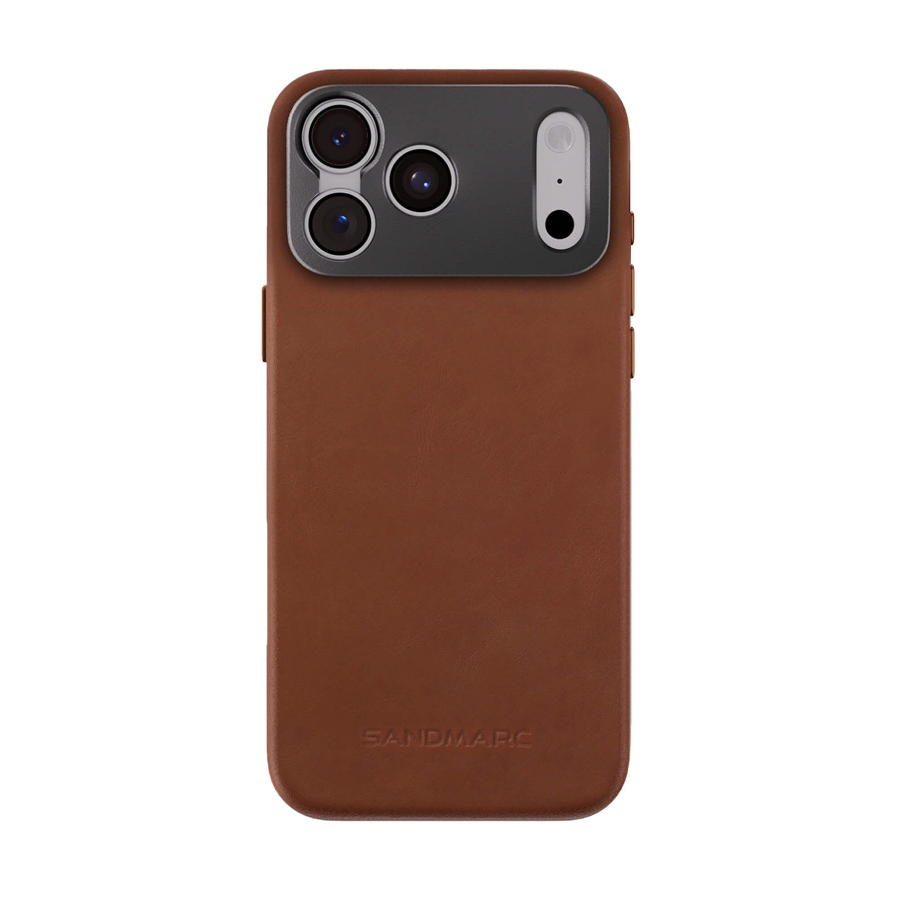 iPhone 18 Pro Max Leather Case - Tan - MagSafe Compatible - SANDMARC - On Clean White Background