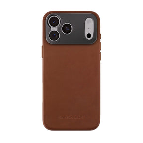 iPhone 18 Pro Max Leather Case - Tan - MagSafe Compatible - SANDMARC - Side Profile on clean white background