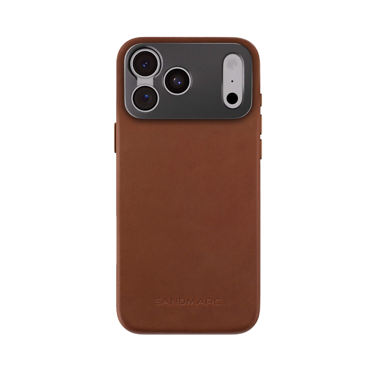 iPhone 18 Pro Leather Case - Tan - MagSafe Compatible - SANDMARC - On Clean White Background