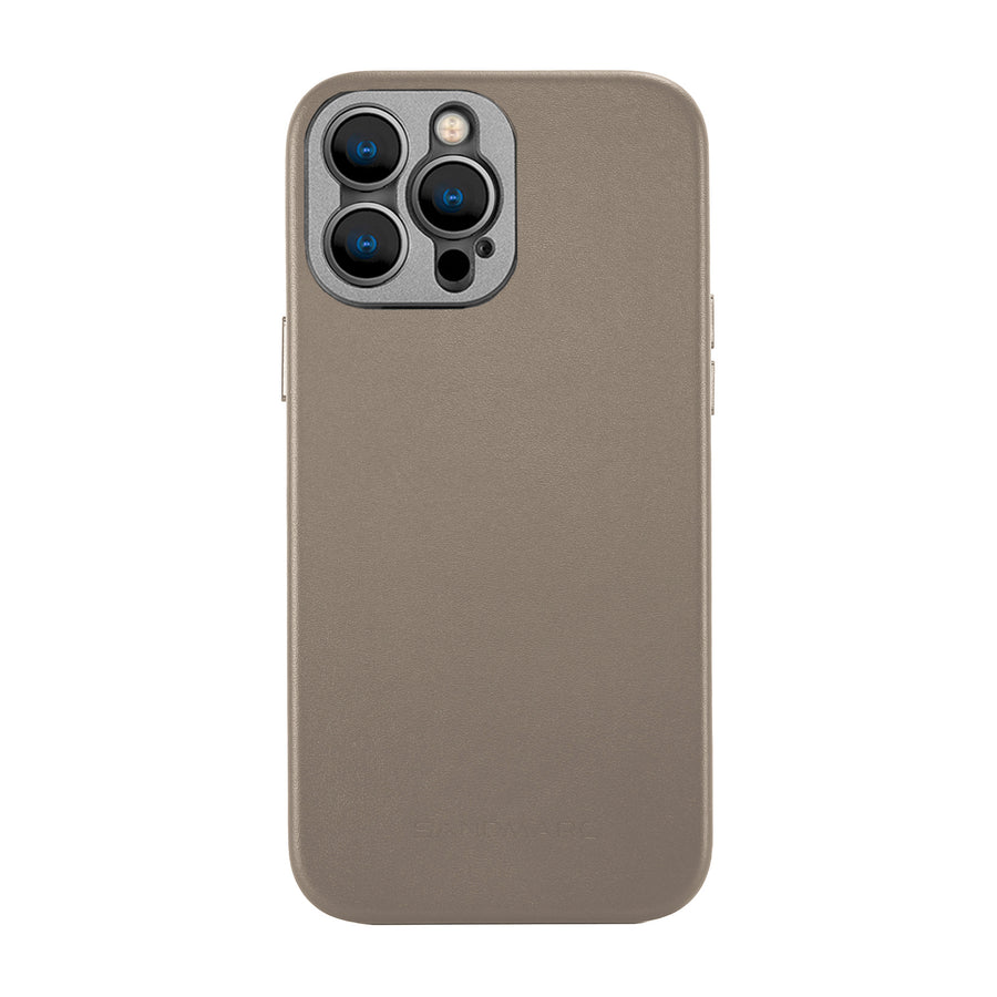 iPhone 14 Pro Max Leather Case Sand (works with MagSafe) SANDMARC