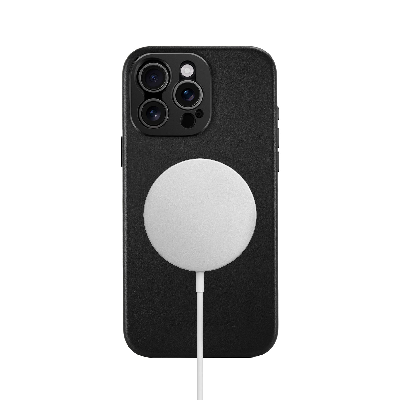 iPhone 17 Pro Leather Case - MagSafe Compatible - Black