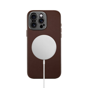 iPhone 15 Pro Leather Case  Brown (works with MagSafe) - SANDMARC