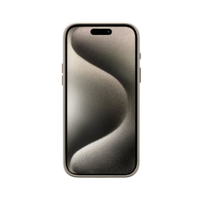 Leather Case - iPhone 15 Pro - Sand Front