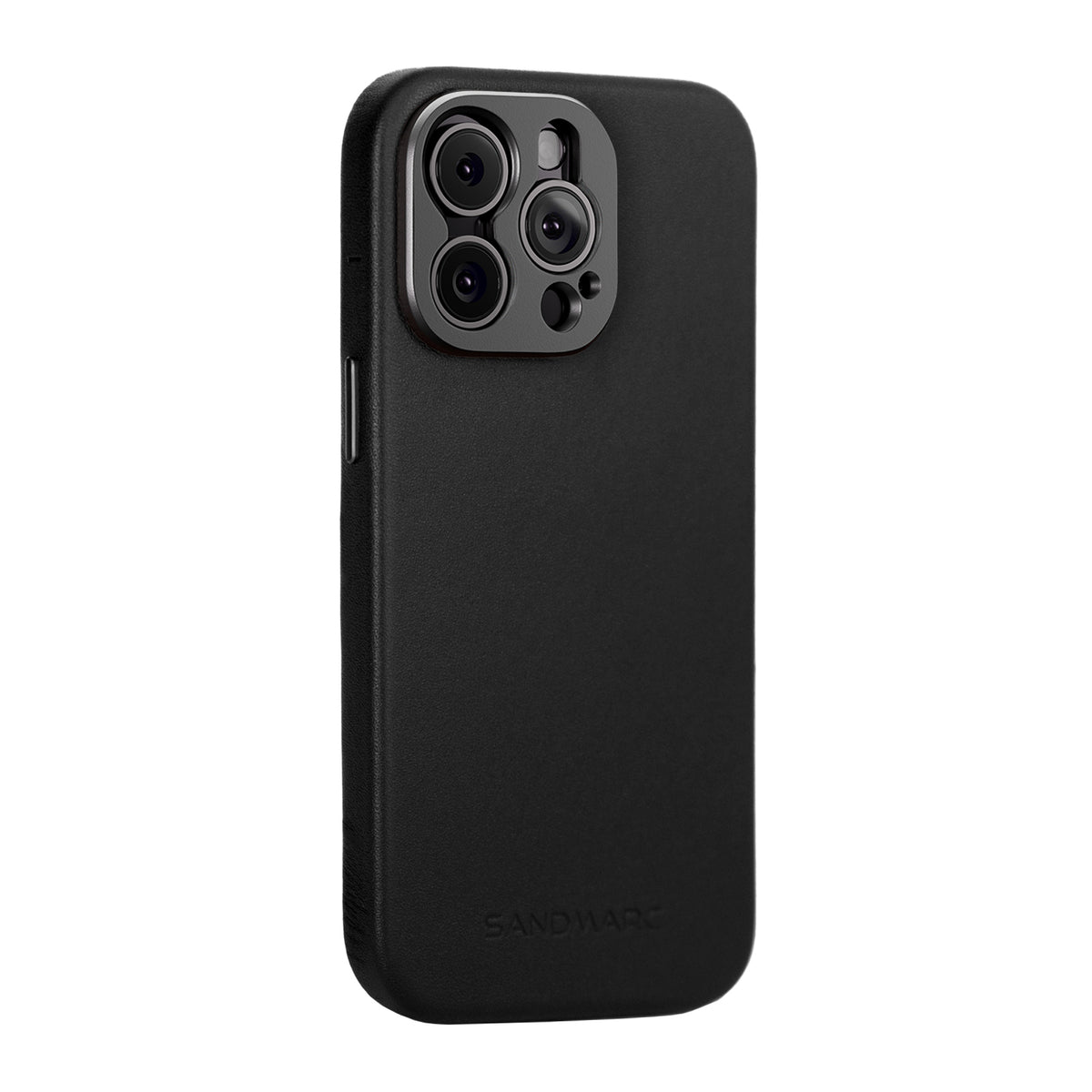 iPhone 15 Pro Max Leather Case - MagSafe Compatible - Black