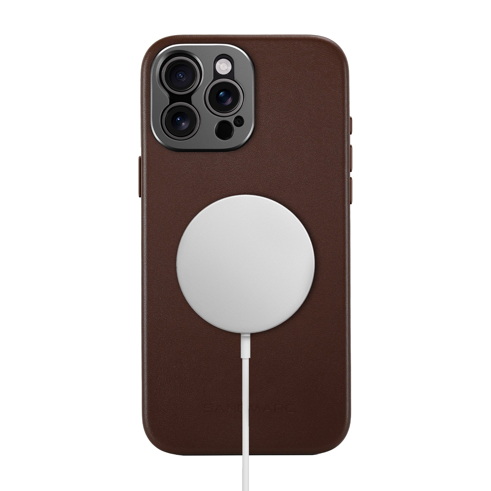 iPhone 15 Pro Max Leather Case - Brown - MagSafe Compatible - SANDMARC
