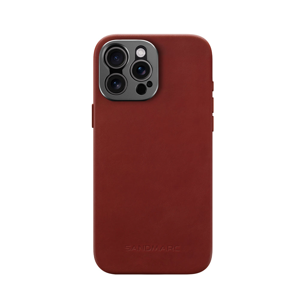 iPhone 16 Pro Leather Case | Red - SANDMARC
