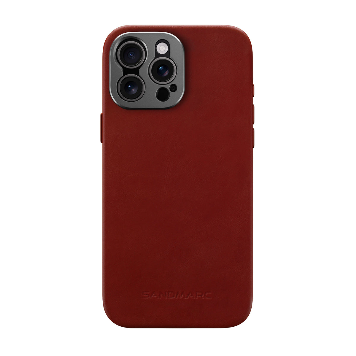 iPhone 16 Pro Max Leather Case | Red - SANDMARC