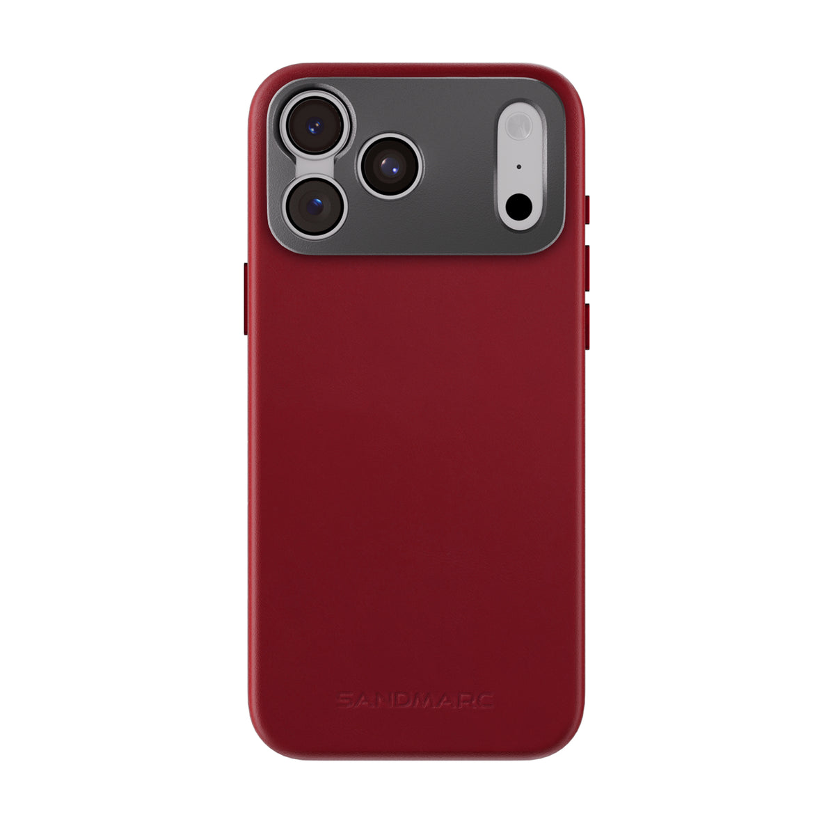 iPhone 17 Pro Max Red Leather Case - SANDMARC