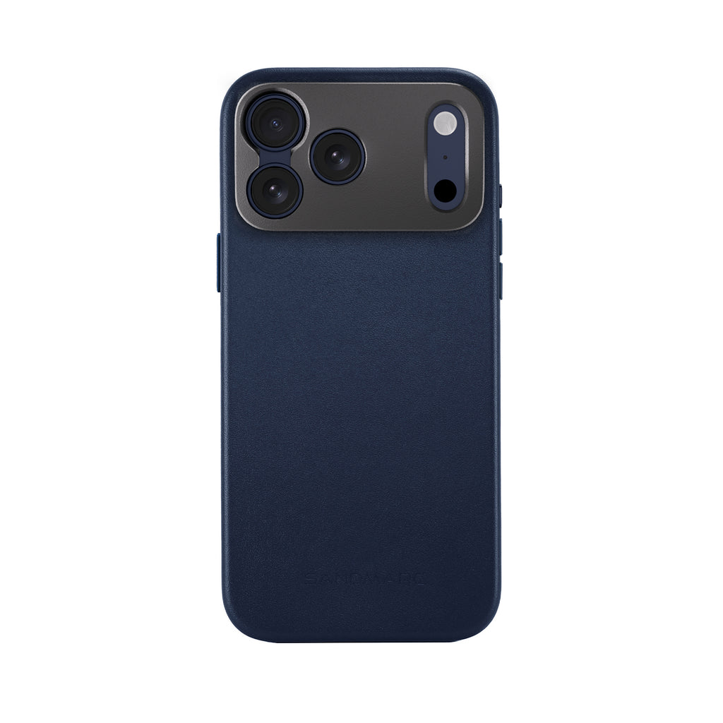 iPhone 17 Pro Leather Case | Navy Blue - SANDMARC