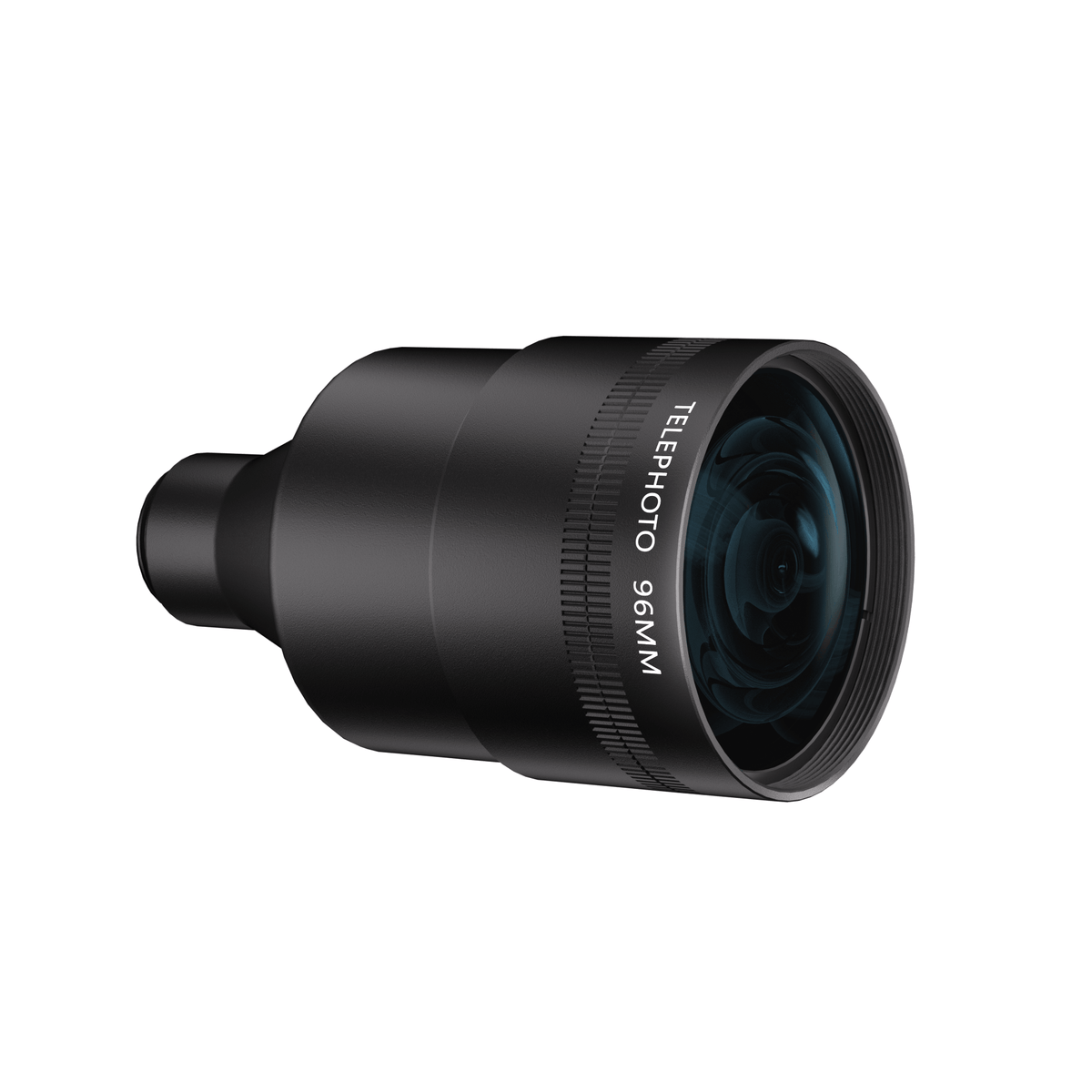Telephoto 96mm Lens only on clean studio background