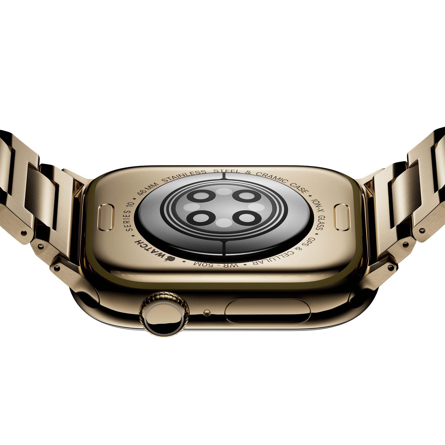 Gold Titanium band (strap) for Apple Watch Series 12 - SANDMARC
