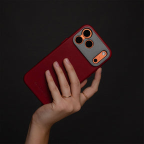 iPhone 17 Pro Max Red Leather Case - SANDMARC
