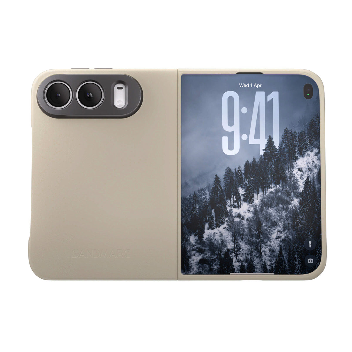iPhone Duo Leather Case - Beige - MagSafe Compatible - SANDMARC