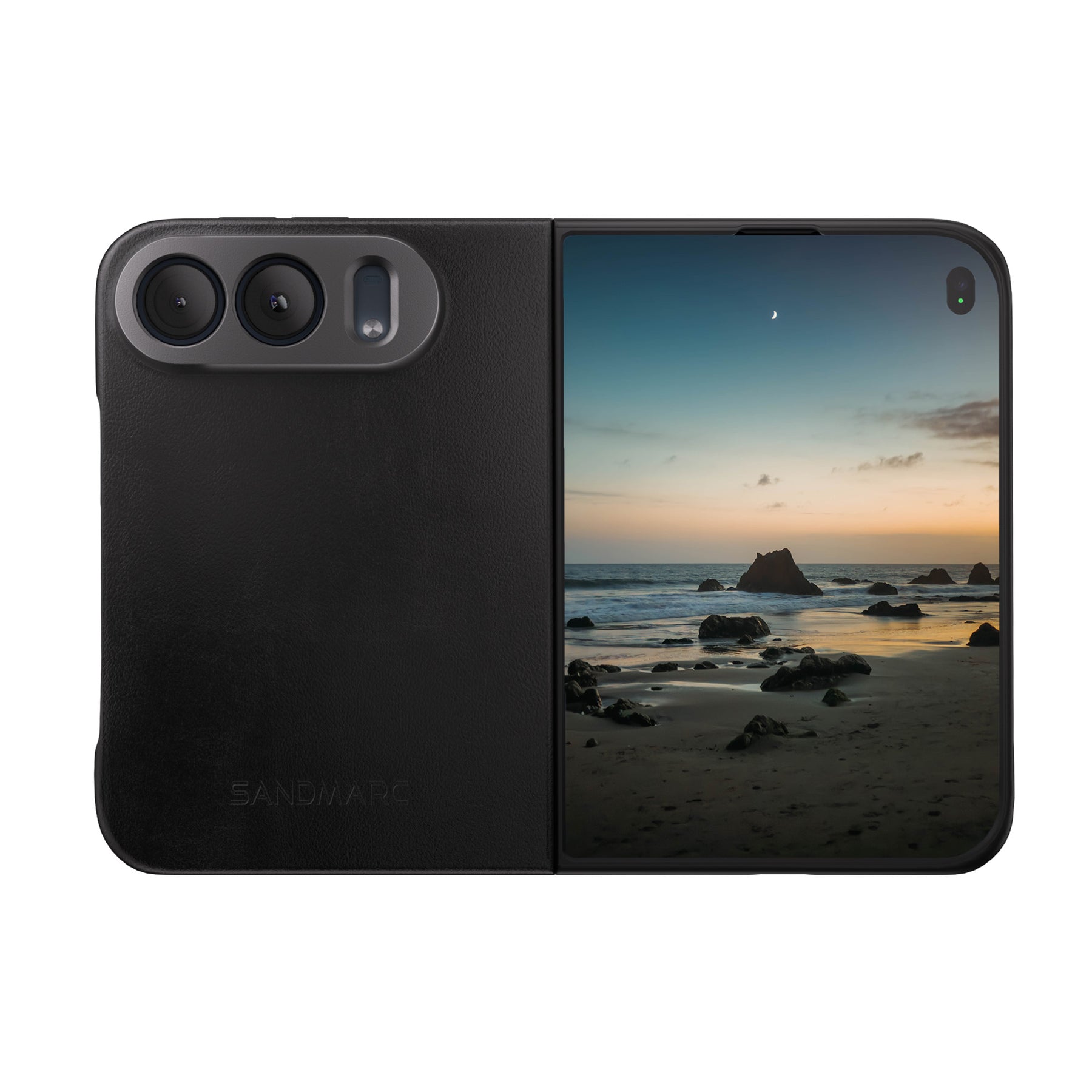 iPhone Duo Leather Case - Black - MagSafe Compatible - SANDMARC
