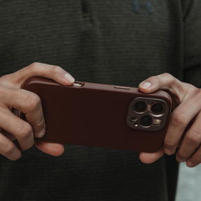 iPhone 16 Pro Max Leather Case - Brown - Camera Control Capture Button - SANDMARC