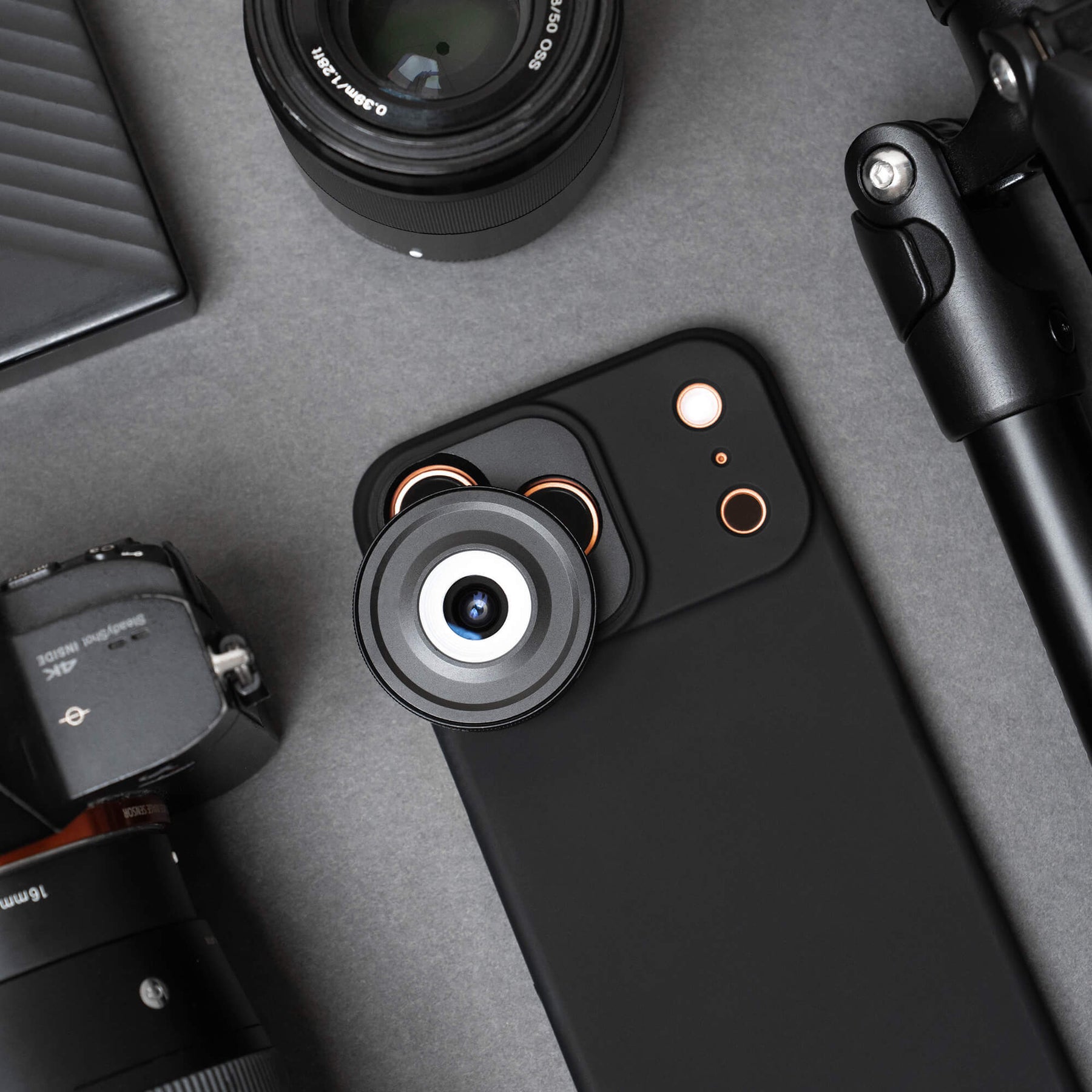 Microscope Lens Edition - iPhone 17 Pro with camera gear