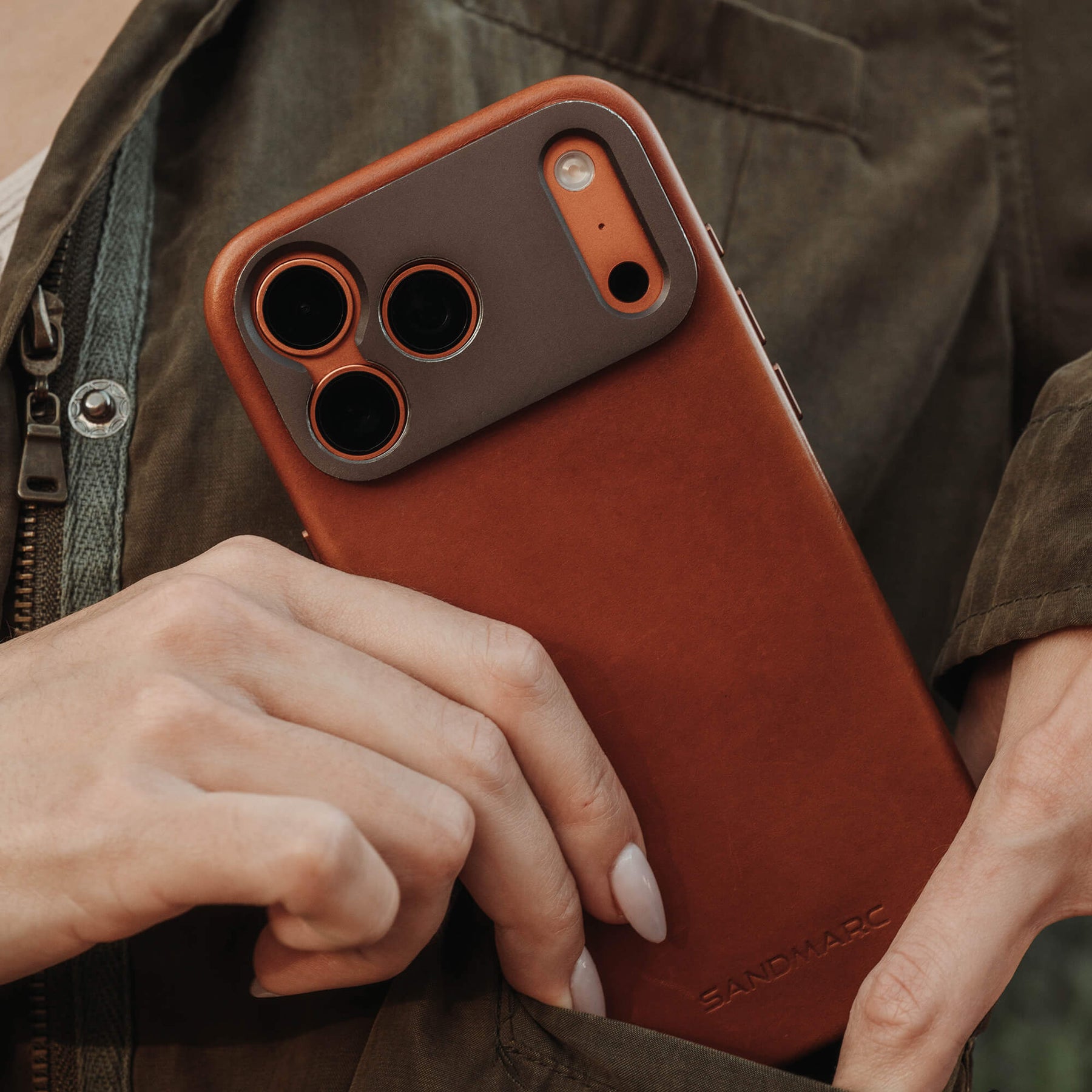 iPhone 17 Pro Max Leather Case | Tan - SANDMARC iPhone 17 Pro Max Leather Case | Tan - SANDMARC