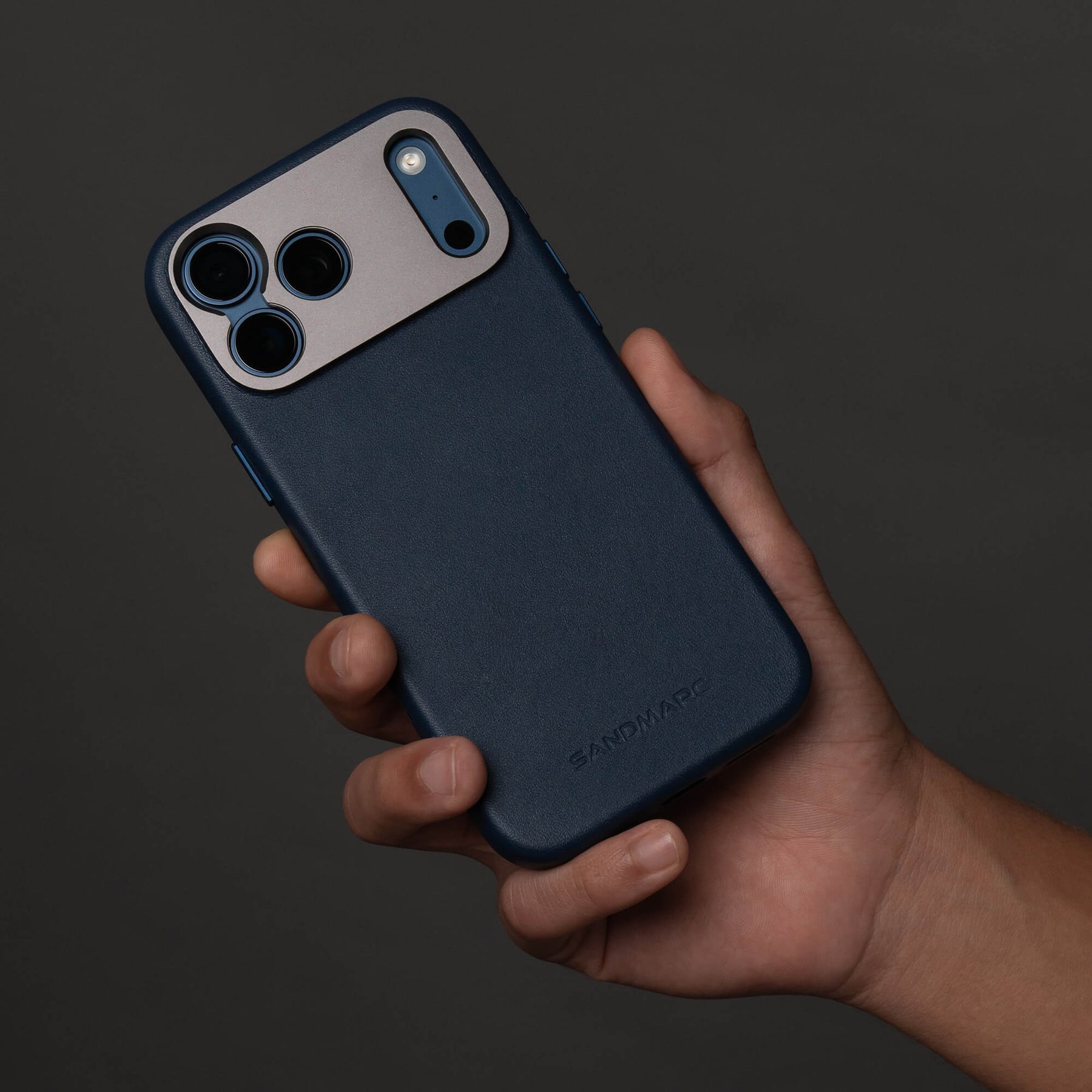 iPhone 17 Pro Leather Case | Navy Blue iPhone 17 Pro Leather Case | Navy Blue