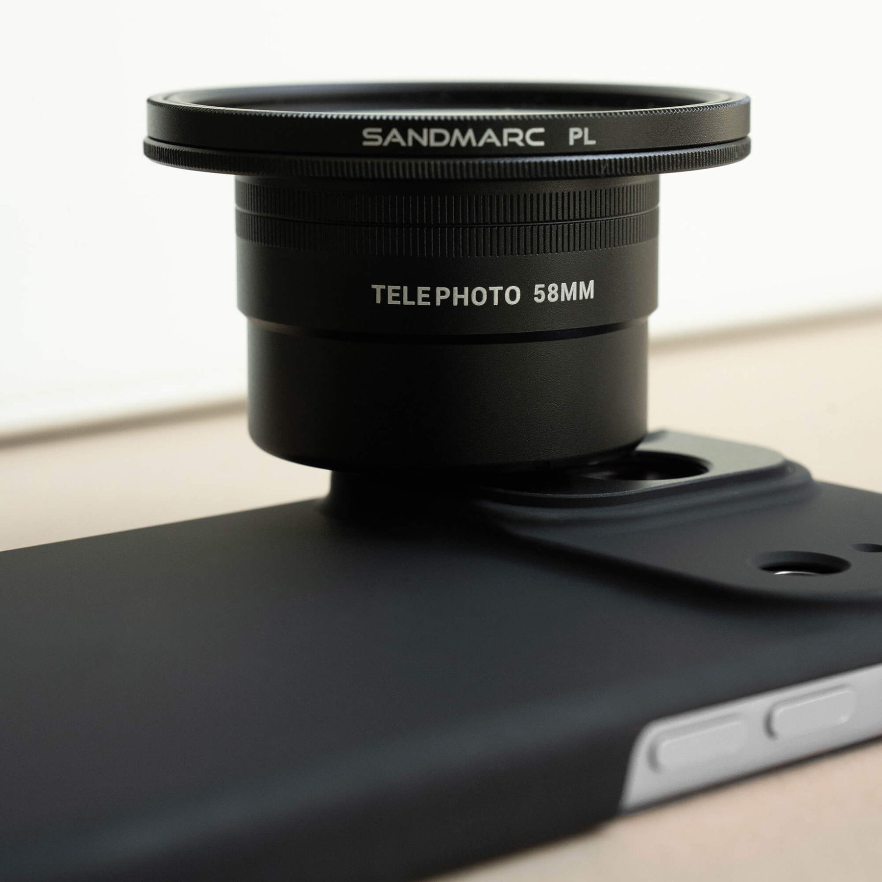 Drama Filter and Telephoto Lens on a Standard Case