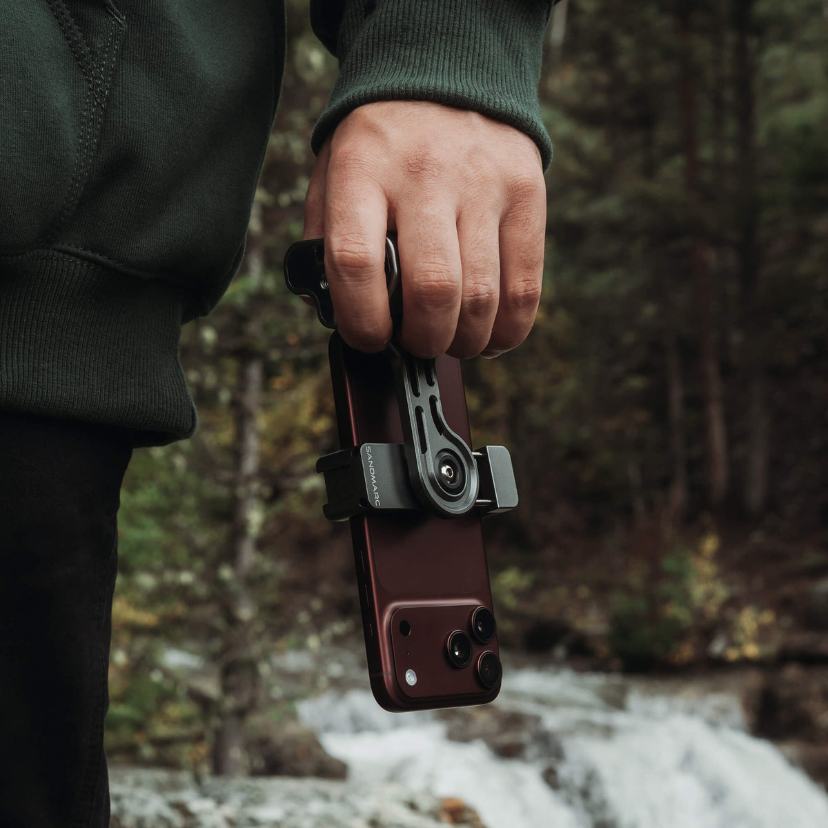 Creator Grip - iPhone 18 Pro Shutter Phone Holder (Handle) by SANDMARC