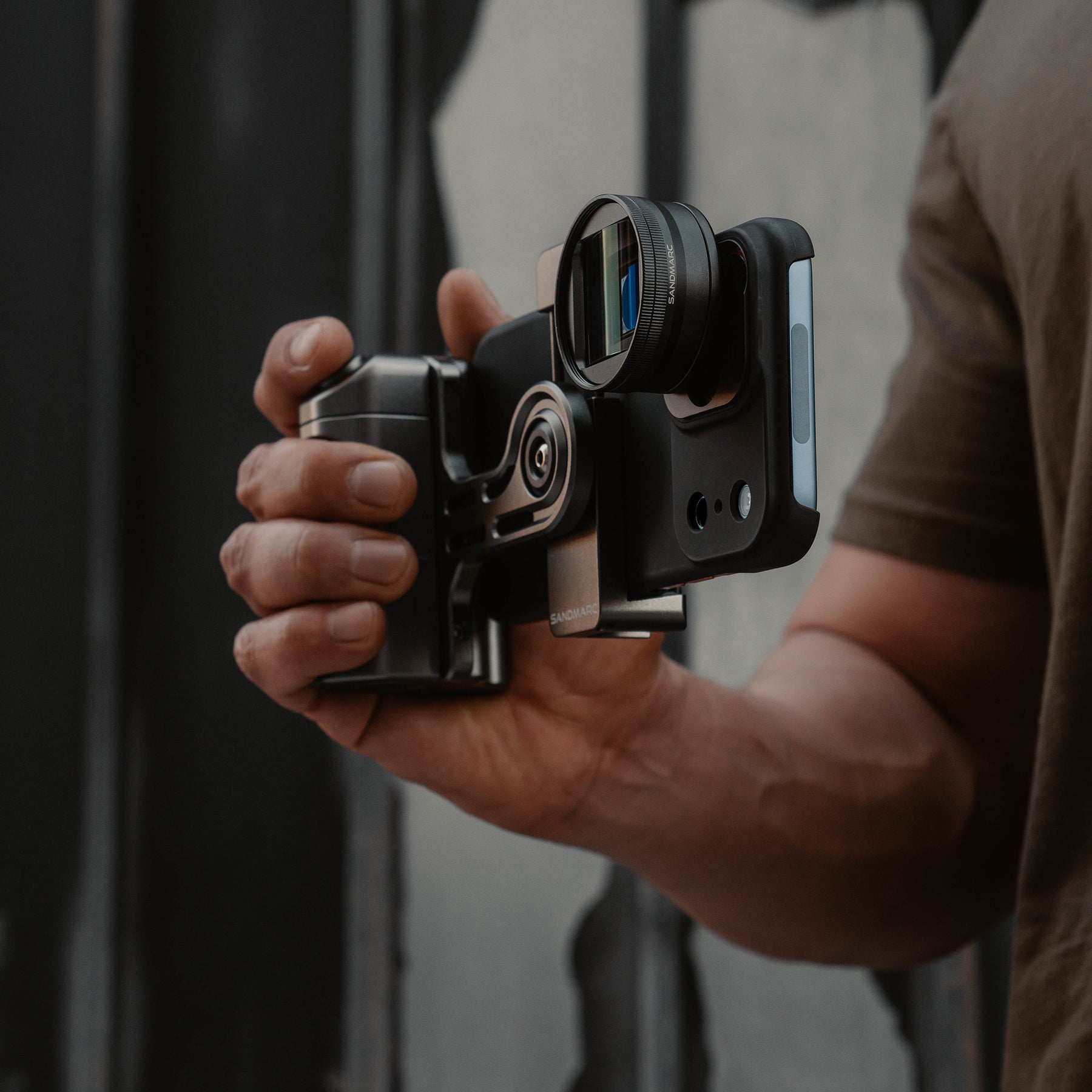 Creator Grip - iPhone 18 Pro Shutter Phone Holder (Handle) by SANDMARC