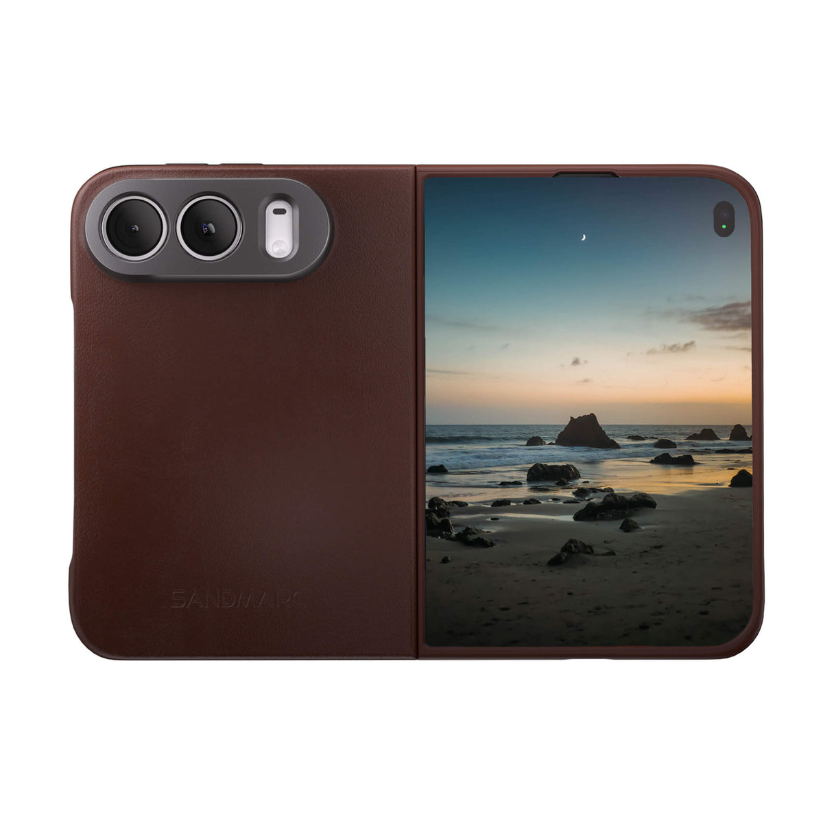 iPhone Duo Leather Case - Brown - MagSafe Compatible - SANDMARC