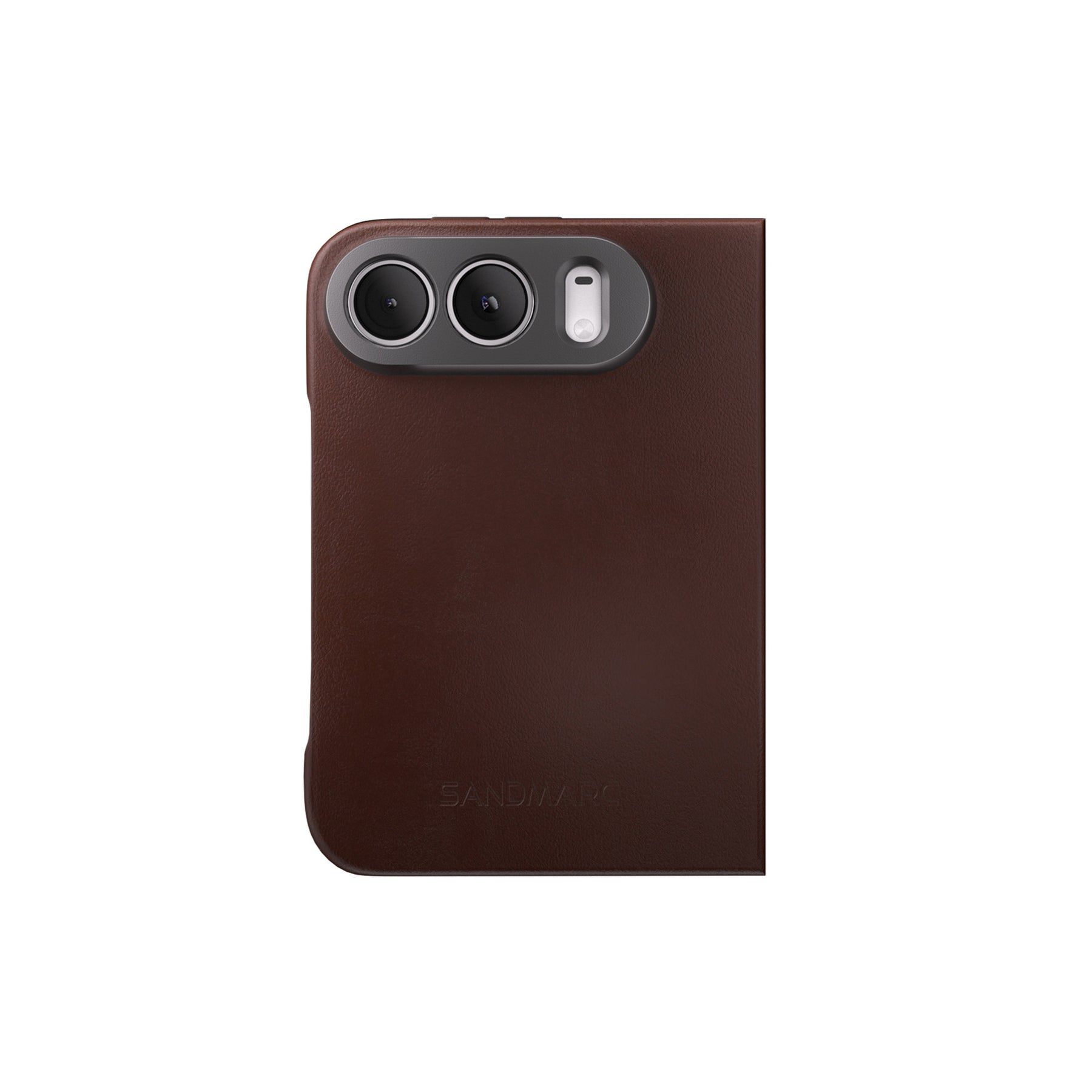 iPhone Duo Leather Case - Brown - Closed View - SANDMARC