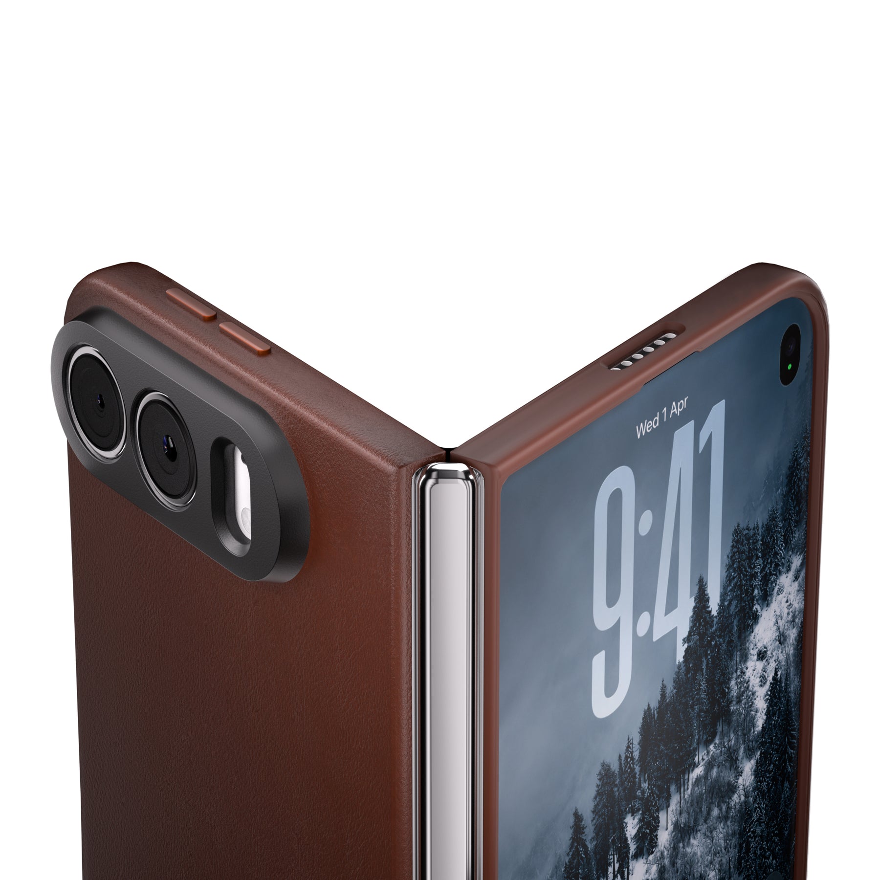 iPhone Duo Leather Case - Hinge Close-up Image