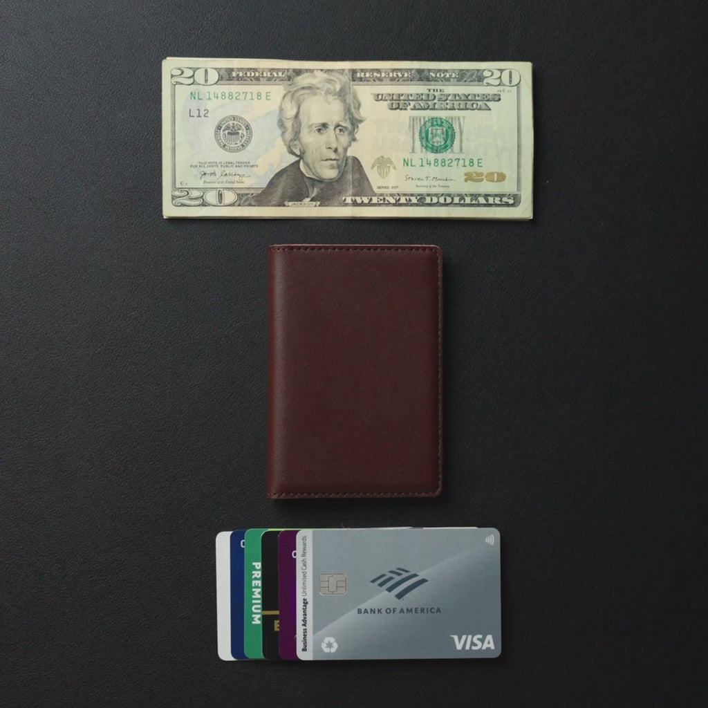 Leather Minimal Wallet - SANDMARC #color_brown