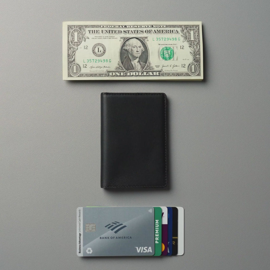 Leather Minimal Wallet - SANDMARC #color_black