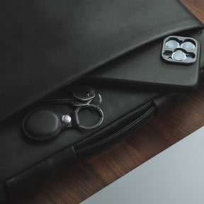 Rustico Handcrafted Leather AirTag Case with Key Ring