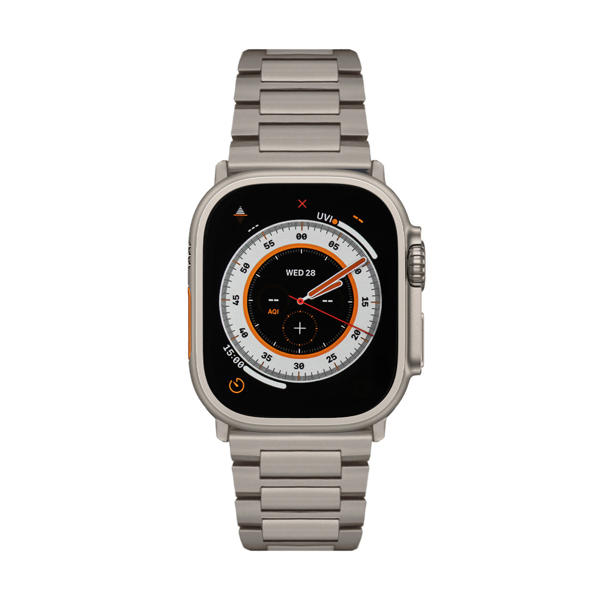 Titanium Watch Rectangular Titanium Apple Watch Ultra 2 & Ultra Band - SANDMARC