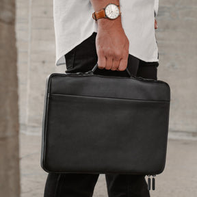 MacBook 16 & 15 inch Leather Carrying Case - SANDMARC Brown