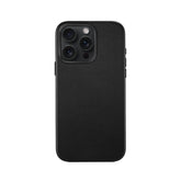 iPhone 15 Pro Minimal Leather Case | Black (MagSafe Compatible) - SANDMARC 