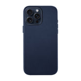 iPhone 15 Pro Max Minimal Leather Case | Navy (works with MagSafe) - SANDMARC 